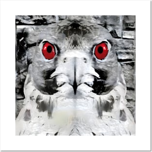 Hawk Black and White Spray Paint Wall Posters and Art